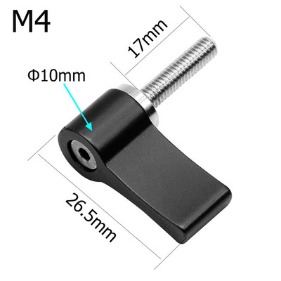 BGNing aliuminio L tipo priveržkite rankeną, varžtą, fiksavimą, 7 formų reguliuojamą rankenėlę Varžtas M5 M4 Reguliuojami varžtai DSLR fotoaparatas