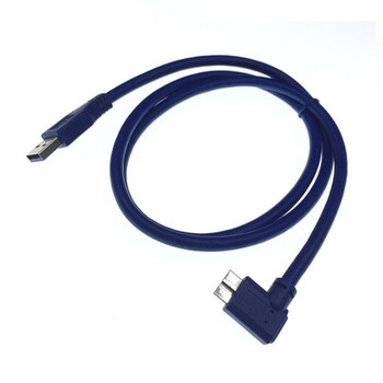 USB 3.0 90 μοιρών Τύπος A Male σε Micro B Αρσενικό Αριστερά & Δεξιά Γωνία 5Gbps Καλώδιο καλωδίου για κάμερα SLR/σκληρό δίσκο κινητού