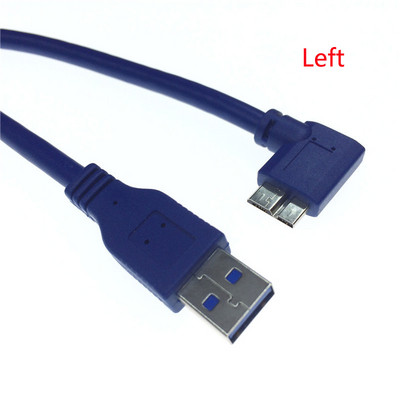 90 stupnjeva USB 3.0 tipa A muški na mikro B muški lijevi i desni kutni 5Gbps kabelski kabel za SLR fotoaparat/mobilni tvrdi disk