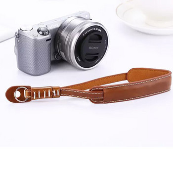 Каишка за каишка за китка, колан за ръка, ремък от PU кожа за DSLR фотоапарат Sony Canon