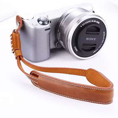 Fényképezőgép szíj csukló öv PU bőr pánt Sony Canon DSLR fényképezőgéphez