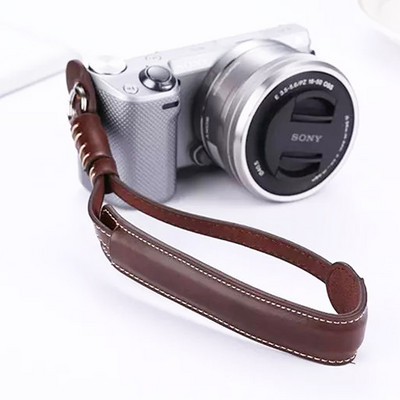 Fényképezőgép szíj csukló öv PU bőr pánt Sony Canon DSLR fényképezőgéphez