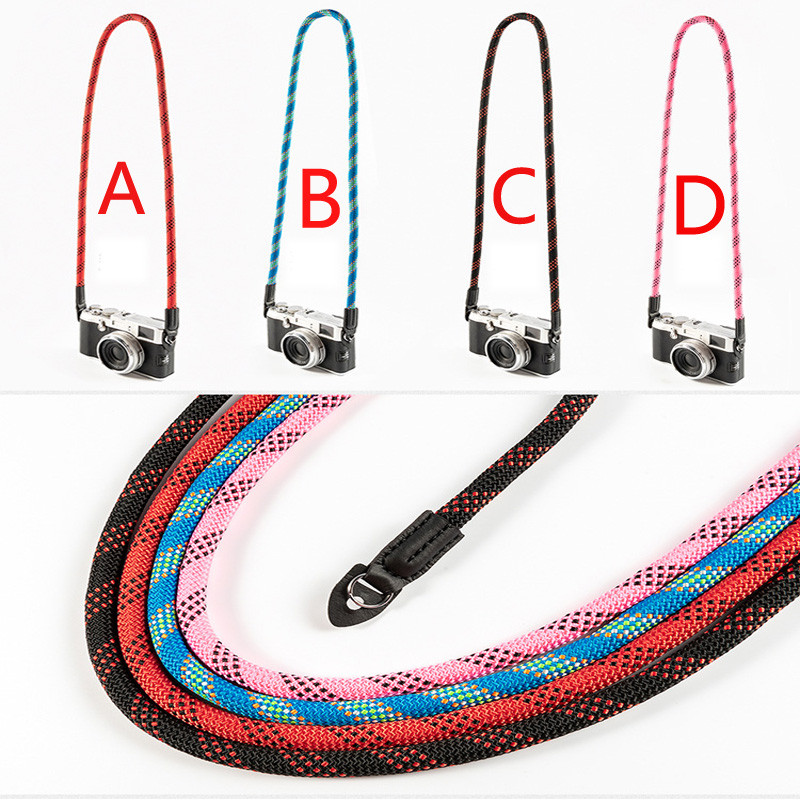 Najlonski raznobojni konop Kamera Kaiš za remen oko vrata i ramena za Mirrorless Digital Leica Canon Fuji Nikon Olympus Pentax Sony fotoaparat