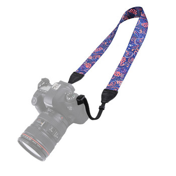 Ρετρό στυλ Βαμβακερή αυλή με πολύχρωμο μοτίβο κάμερας Ζώνη ώμου ηλίανθου λαιμού για Canon Nikon DLSR
