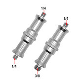 1/4-től 1/4-ig 3/8 átalakító csavar hosszabbító csap forgásátvivő fém csavaros fényképezési tartozékok vakutartóhoz