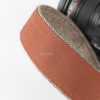 Ρυθμιζόμενη ρετρό κομψή, ανθεκτική βαμβακερή κάμερα DSLR με λουράκι ώμου Μαλακή ζώνη για Canon Nikon Sony Pentax SLR