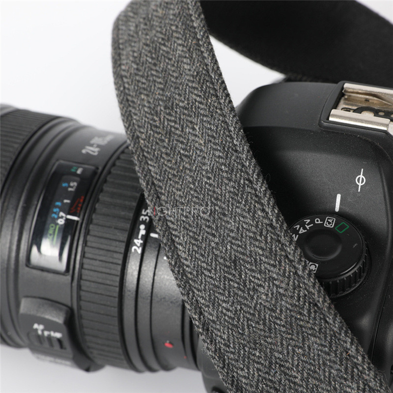 Reguliuojamas retro elegantiškas patvarus medvilninis odinis fotoaparatas DSLR dirželis, pečių kaklo minkštas diržas, skirtas Canon Nikon Sony Pentax SLR