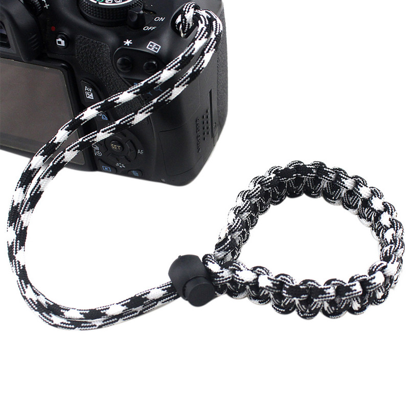 Állítható karkötő csuklópánt Univerzális fonott hordozható fényképezőgép tartozékok Puha esésgátló kültéri távcső kötél nylon