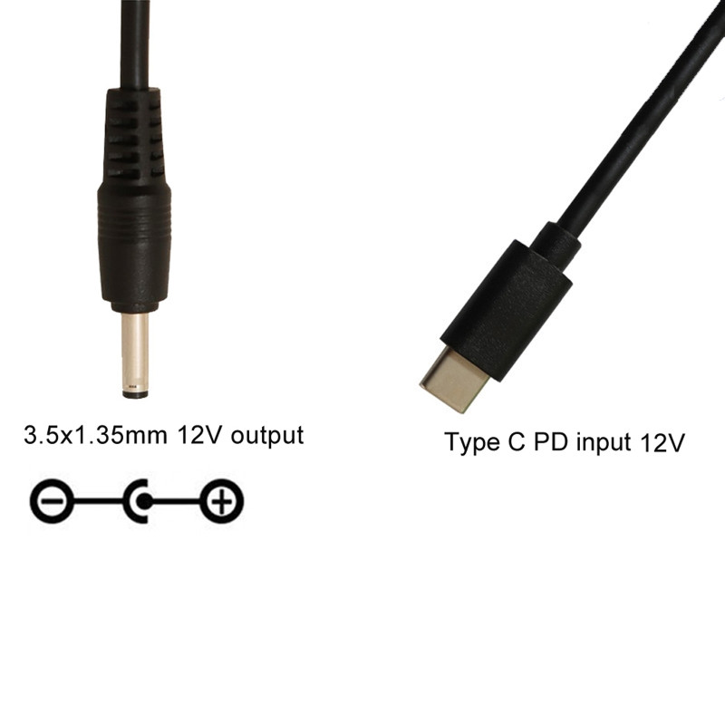 USB C/Type-C PD la 12V 3,5x1,35mm 4,0x1,7mm Cablu de alimentare pentru difuzoare router wireless Laptop Lumină de masă Accesorii de alimentare