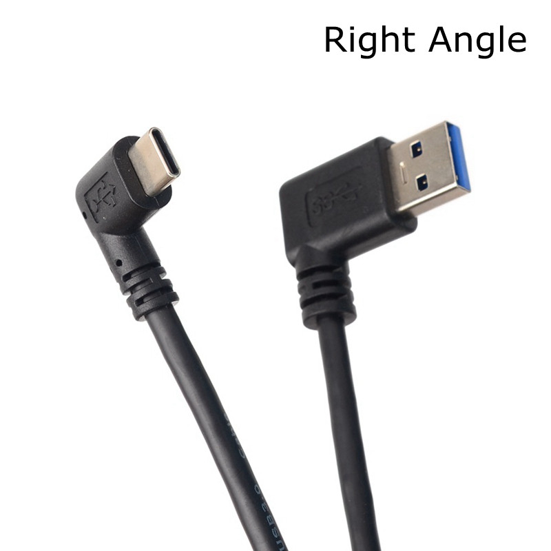 1M 90 stupnjeva lijevi desni kut USB 3.0 tip-A muški na USB 3.1 tip-C laktasti muški USB kabel za sinkronizaciju podataka za Xiaomi 4C/5 Huawei