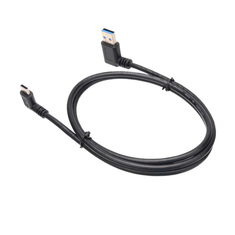 1M 90 stupnjeva lijevi desni kut USB 3.0 tip-A muški na USB 3.1 tip-C laktasti muški USB kabel za sinkronizaciju podataka za Xiaomi 4C/5 Huawei