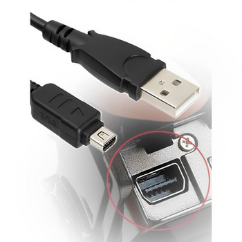 CB-USB5 12-пинов USB кабел за данни на камерата Огъващ се проводник за данни Високоякостни кабели за зарядно за SLR камера Лесно инсталиране