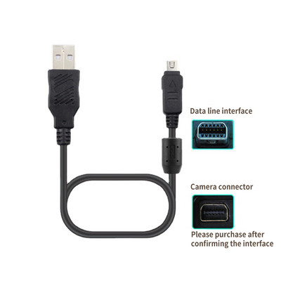 CB-USB5 12-пинов USB кабел за данни на камерата Огъващ се проводник за данни Високоякостни кабели за зарядно за SLR камера Лесно инсталиране