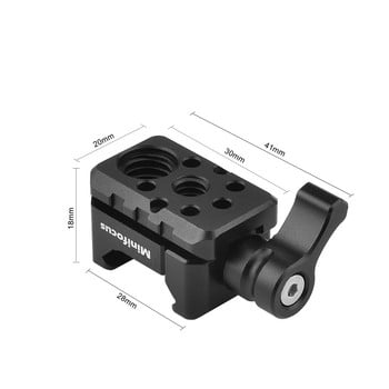 НАТО скоба Бързо освобождаване НАТО релсова скоба w 1/4 3/8 резба ARRI Локация за видео светлина Поддръжка на микрофон Монитор Магическа ръка