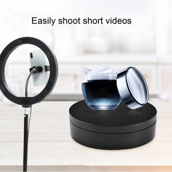 3RPM електрическа въртяща се стойка за дисплей, огледало, въртяща се маса на 360 градуса, държач за бижута, батерия за фотография, видеозаснемане, реквизит