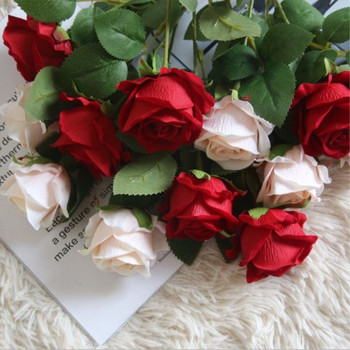 Τεχνητό λουλούδι Ρομαντικό τριαντάφυλλο DIY σκηνικά φωτογραφίας Διακόσμηση πάρτι γαμήλιου δωματίου Φωτογραφία στούντιο λήψης αξεσουάρ φόντου