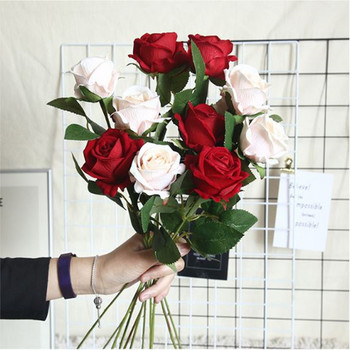 Изкуствено цвете Романтична роза Направи си сам Реквизит за фотография Парти Декорация на сватбена стая Аксесоари за фон за снимки на фотостудио