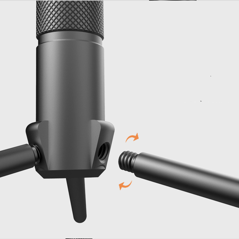 2023-as új alumínium kézi hordozható monopod állványtartó gyűrűs fényű DSLR fényképezőgéphez Okostelefon stabilizátor Gopro akciókamerához