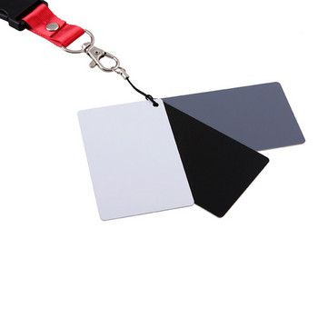 LXH Pocket&Big Size Gray Card Photography For DSLR and Film Комплект карти за снимки с премиум експозиция Черно бяла и 18% сива карта