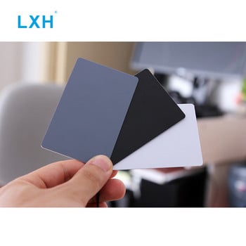 LXH Pocket&Big Size Gray Card Photography For DSLR and Film Комплект карти за снимки с премиум експозиция Черно бяла и 18% сива карта