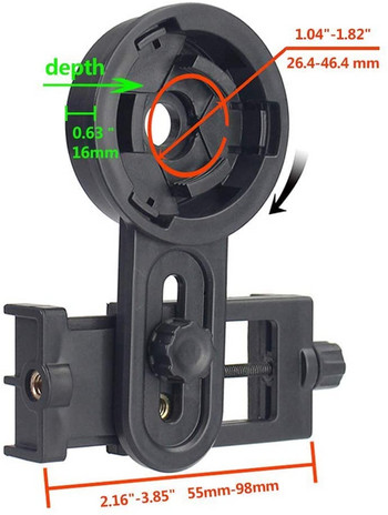 Σύνδεσμος στήριξης προσαρμογέα βάσης γρήγορης φωτογραφίας για κιάλια τηλεσκοπίου Μονόφθαλμο μικροσκόπιο κηλίδας για iPhone Samsung