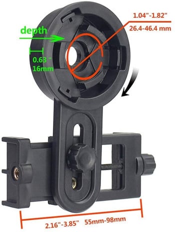 Стойка за бърза фотография Адаптер Монтаж Конектор за телескоп Бинокъл Монокъл Спотиращ микроскоп за iPhone Samsung