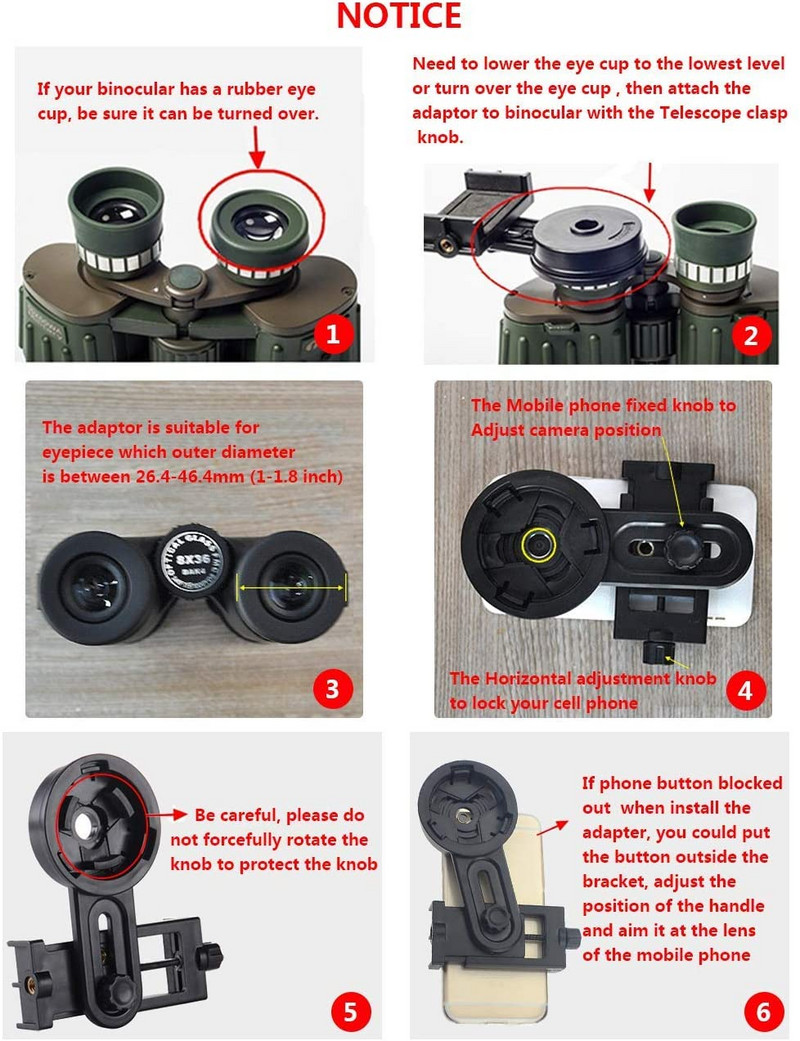 Gyors fényképező állvány adapter rögzítő csatlakozó teleszkóp távcsőhöz Monokuláris kiszúró mikroszkóp iPhone-hoz Samsung