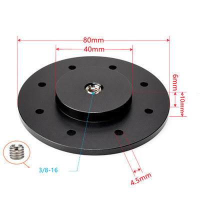Suport pentru încălțăminte Placă metalică Suport pe perete 1/4 3/8 inch Suport adaptor trepied cu filet pentru webcam proiector Monitor Lumină Flash Cameră DSLR