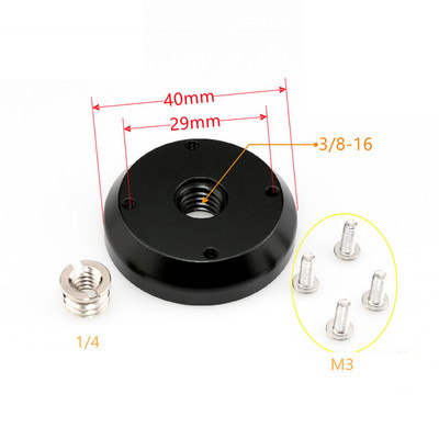 Suport pentru încălțăminte Placă metalică Suport pe perete 1/4 3/8 inch Suport adaptor trepied cu filet pentru webcam proiector Monitor Lumină Flash Cameră DSLR