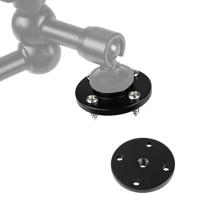 Suport pentru încălțăminte Placă metalică Suport pe perete 1/4 3/8 inch Suport adaptor trepied cu filet pentru webcam proiector Monitor Lumină Flash Cameră DSLR