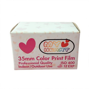 12 τεμάχια έγχρωμη ταινία 400 μοιρών Retro Sweetheart Film Love Negative Film 35mm Κάμερα Κιτ φωτογραφιών στούντιο φωτογραφιών με αρνητικό φιλμ