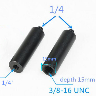 Fényképészeti készlet 15 mm-es rúd apa, 1/4 menetes csatlakozó 1/4 vagy 3/8 rögzítőcsavar DSLR fényképezőgép fotóstúdió tartozékaihoz