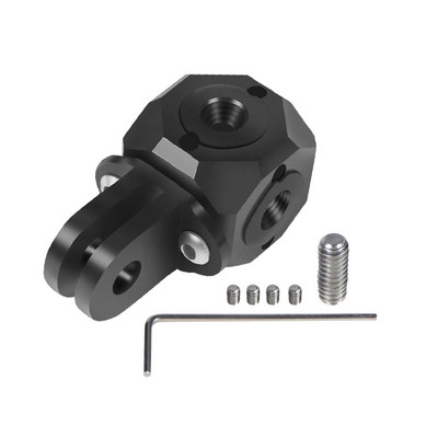 1/4" 3/8" skrūvējamu caurumu kronšteins Magic Cubic Mount Adapter Gopro darbības kamerām DSLR Cage Rig zibspuldzes monitora statīva statīvs