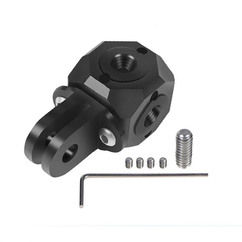 1/4" 3/8" skrūvējamu caurumu kronšteins Magic Cubic Mount Adapter Gopro darbības kamerām DSLR Cage Rig zibspuldzes monitora statīva statīvs