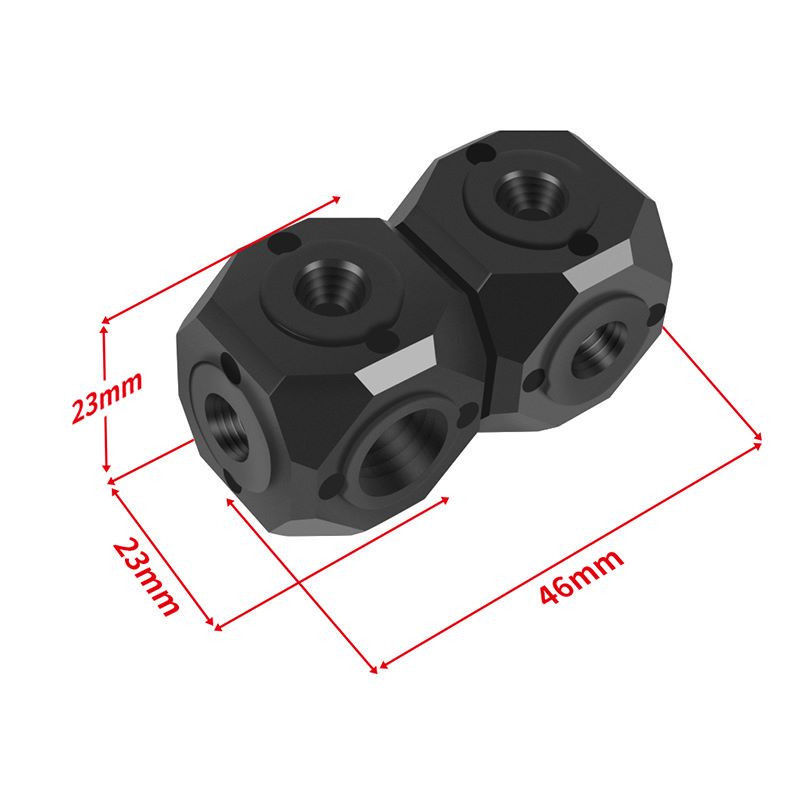 1/4" 3/8" skrūvējamu caurumu kronšteins Magic Cubic Mount Adapter Gopro darbības kamerām DSLR Cage Rig zibspuldzes monitora statīva statīvs