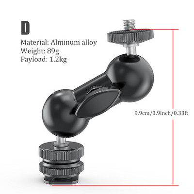 BFOLLOW topelt kuulpeaga mini magic käe klambri kinnitus kaamera DSLR-monitori Gopro tahvelarvuti mobiilse hoidiku kronsteini videostuudio jaoks