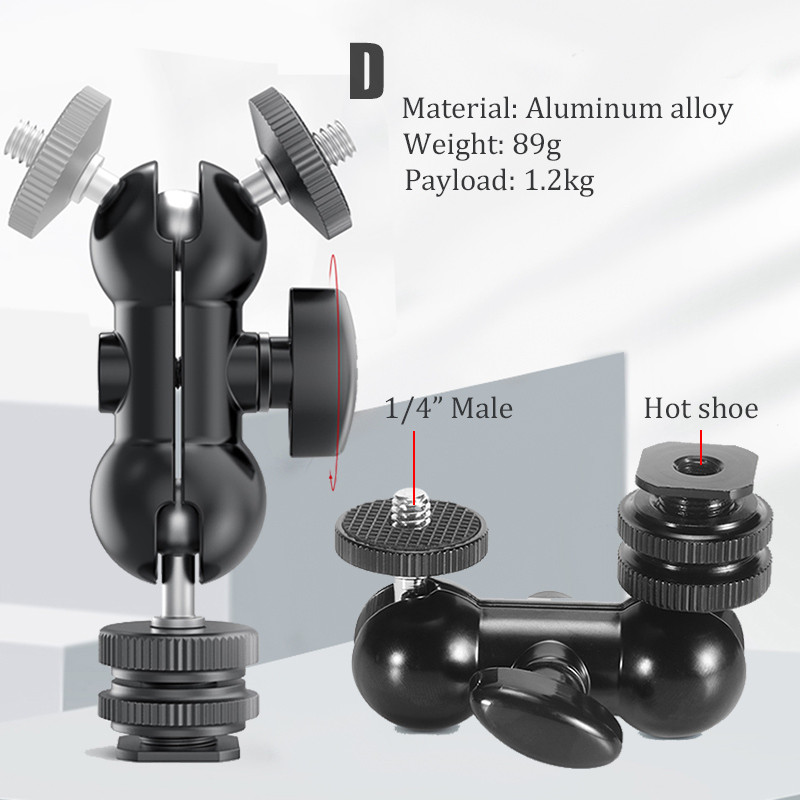 BFOLLOW topelt kuulpeaga mini magic käe klambri kinnitus kaamera DSLR-monitori Gopro tahvelarvuti mobiilse hoidiku kronsteini videostuudio jaoks