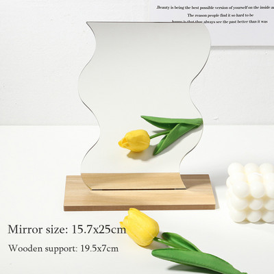 Szabálytalan sminktükör fa alátámasztással Egyszerű stílusú fényvisszaverő beépítmények Fényképezés kellékek Stúdiószobadekorációk Fényképezés