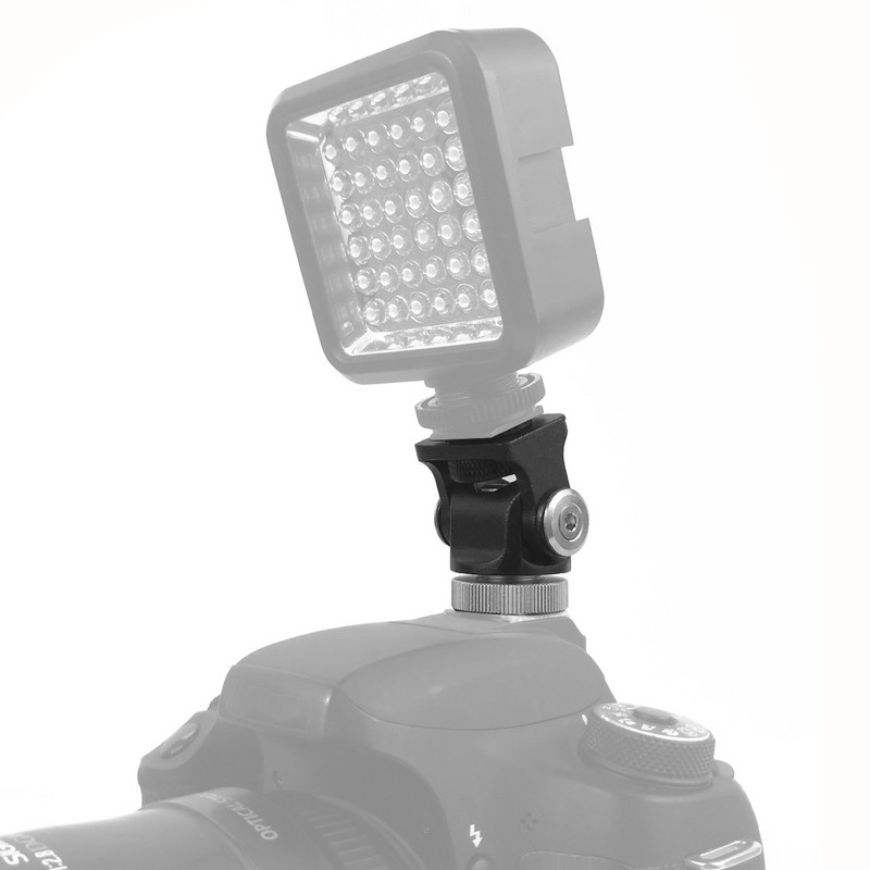 Monitortartó Hidegpapucs-rögzítő 1/4 hüvelykes csavar a kamera terepi mikrofonjához, vakulámpához, 180 fokban állítható tartókonzol