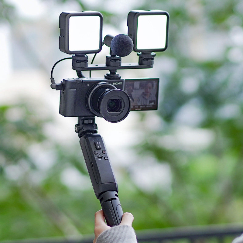 Ulanzi PT-23 három hideg cipőre szerelhető hosszabbító rúdlap háromlábú DSLR tükörreflexes fényképezőgéphez telefonra szerelhető mikrofon Led videolámpa állvány