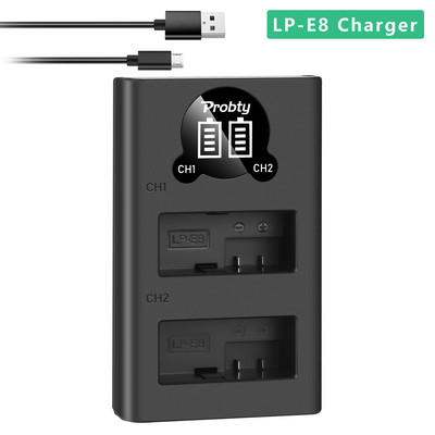 LP-E6 LP-E8 LP-E12 LPE6 NP-FW50 NP-F550 NP-W235 NP-BX1 EN-EL14 EL14 EN-EL15 EN-EL23 LED batéria do fotoaparátu s dvojitou nabíjačkou