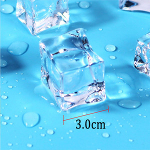 Ļoti caurspīdīgi imitēti ledus kubiņi un sasmalcināta ledus fotografēšanas aksesuāri Deco for Fruit Cola šampanieša alus viskija dzērienu bārs