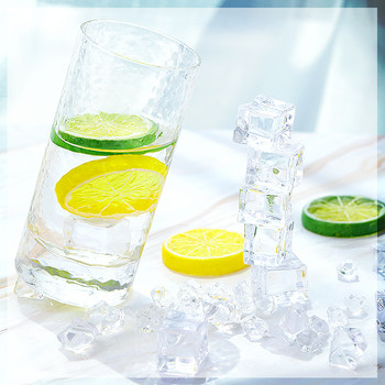 Силно прозрачни симулиращи ледени кубчета и натрошен лед Аксесоари за фотография Декорация за плодова кола Шампанско Бира Уиски Бар за напитки