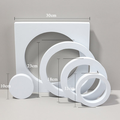 Cuburi albe Recuzită pentru fotografie Material pentru fotografiere de masă 3D Decorare de fundal Poze Fotografie pentru bijuterii Jucărie Cosmetică