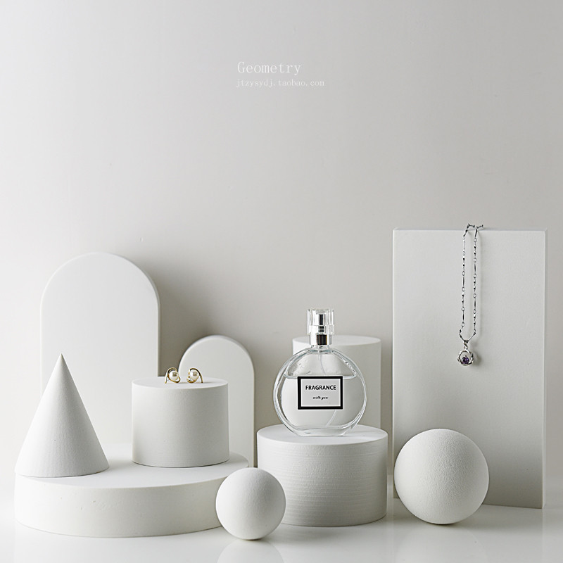 Cuburi albe Recuzită pentru fotografie Material pentru fotografiere de masă 3D Decorare de fundal Poze Fotografie pentru bijuterii Jucărie Cosmetică