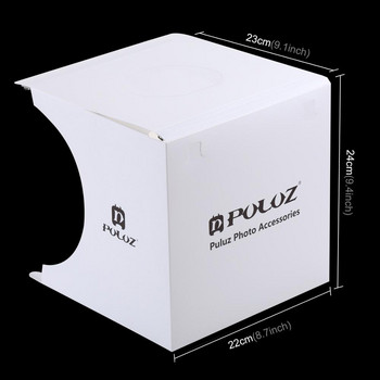Mini Folding Photography Studio Soft Box Lightbox Κιτ φόντου Softbox Photo Studio Light box 2 Πίνακες LED για φωτογραφική μηχανή DSLR