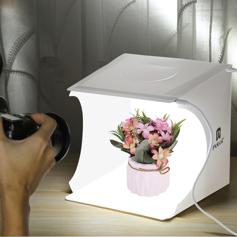 Mini Folding Photography Studio Soft Box Lightbox Softbox Pozadinski komplet Photo Studio Light box 2 LED panela za DSLR fotoaparat