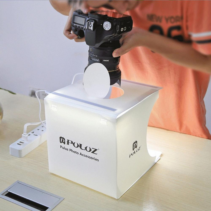 Mini Folding Photography Studio Soft Box Lightbox Softbox Pozadinski komplet Photo Studio Light box 2 LED panela za DSLR fotoaparat