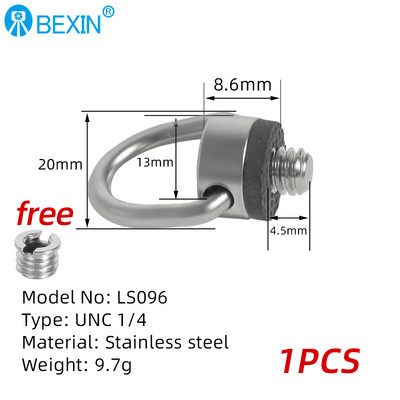 DSLR-rihma kruvi d rõngaga kaamera kruvikinnitus 1/4-tolline kiirkinnitusplaat Kruvi kaamera tarvikute jaoks (adapter kingituseks)