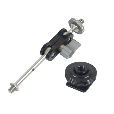 BGNing hidegcipős rögzítő adapter 1/4"-es alsó lyukkal a DSLR fényképezőgép tokos monitortartójához Állvány vakulámpa Mikr Photogeaphy Vlog